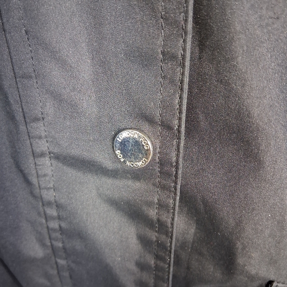 Women's Small London Fog "Bells and Whistles" Black Mesh Lined Rain Jacket/Coat - Picture 7 of 14